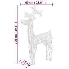  Renifery ozdobne, 2 szt., 60x16x100 cm, akryl - Miniaturka zdjęcia nr 9