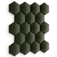 Panele tapicerowane 35x40 cm na ścianę hexagon khaki - Miniaturka zdjęcia nr 3