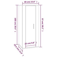 Zestaw szafek RTV 80x34,5x40 cm 3 szt przydymiony dąb do salonu - Miniaturka zdjęcia nr 9