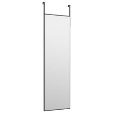 Lustro 30x100 cm do sypialni łazienki szkło i aluminium czarne - Miniaturka zdjęcia nr 3