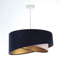 Lampa 50x23x93 cm wisząca asymetryczna granatowo-różowo złota do salonu sypialni biura  - Miniaturka zdjęcia nr 1