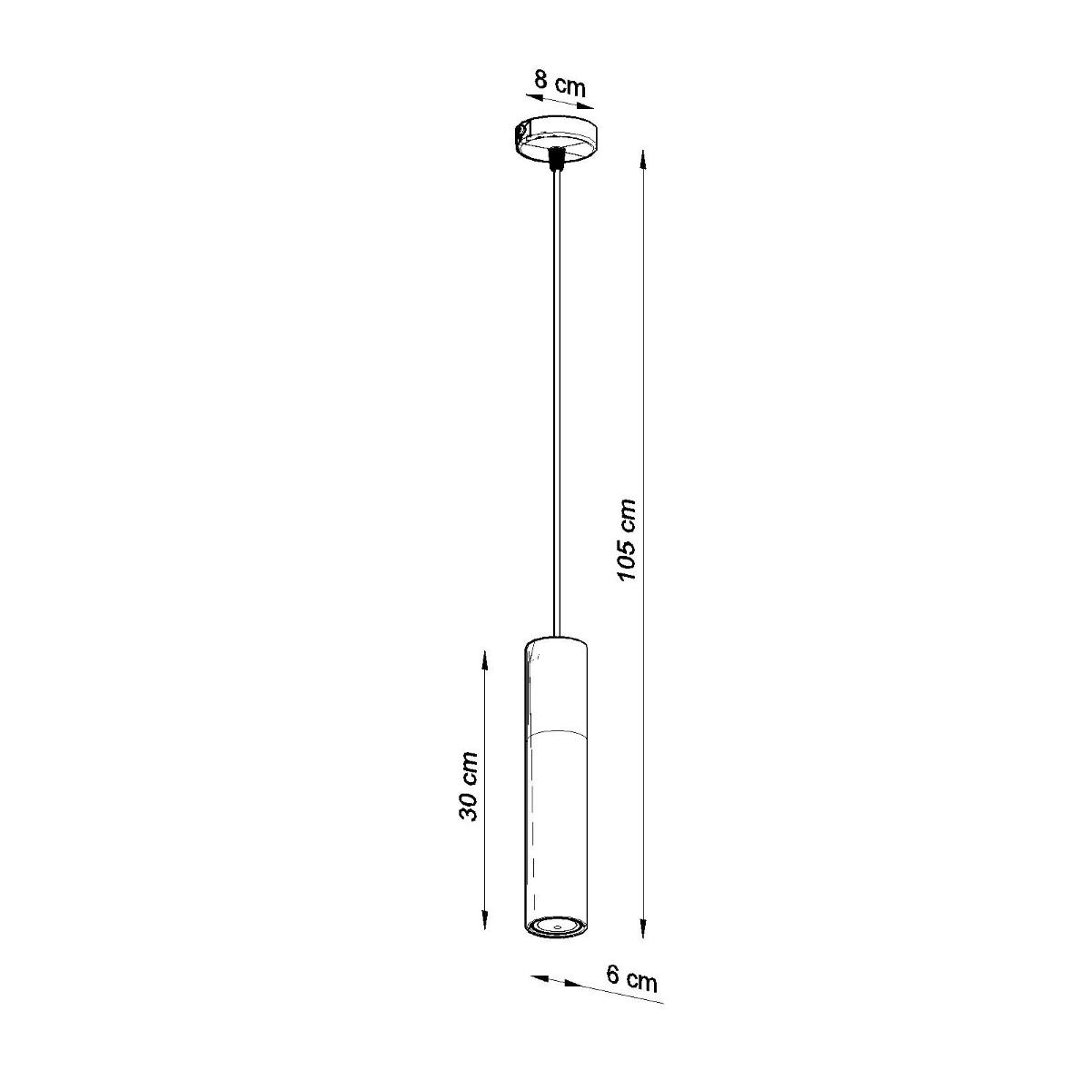 Lampa wisząca BORGIO 1 biały 105x8x8cm nowoczesna G10 do salonu nr. 4