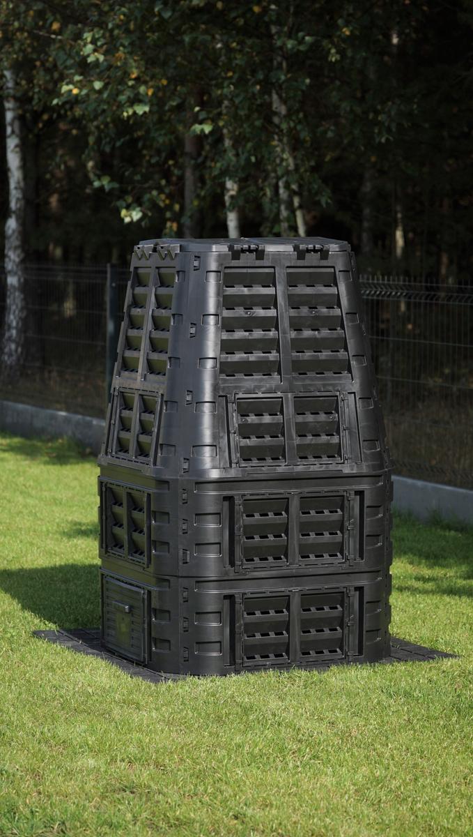 Kompostownik 480l + komposter, łopatka, rękawice nr. 8