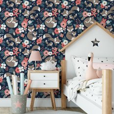 Tapeta Ścienna Dla Dzieci LISKI Kwiatki Roślinki  - Miniaturka zdjęcia nr 6