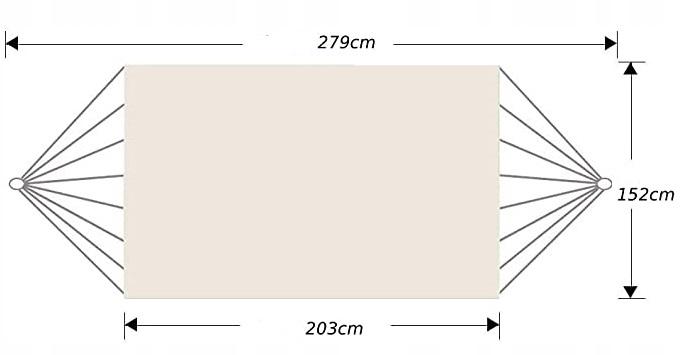 Hamak Brazylijski 220x150 cm ogrodowy dwuosobowy boho czarny do ogrodu nr. 3