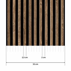 Tapeta Idealna do Salonu LAMELE DREWNO Imitacja DESKI Styl Nowoczesny 53x300  - Miniaturka zdjęcia nr 4