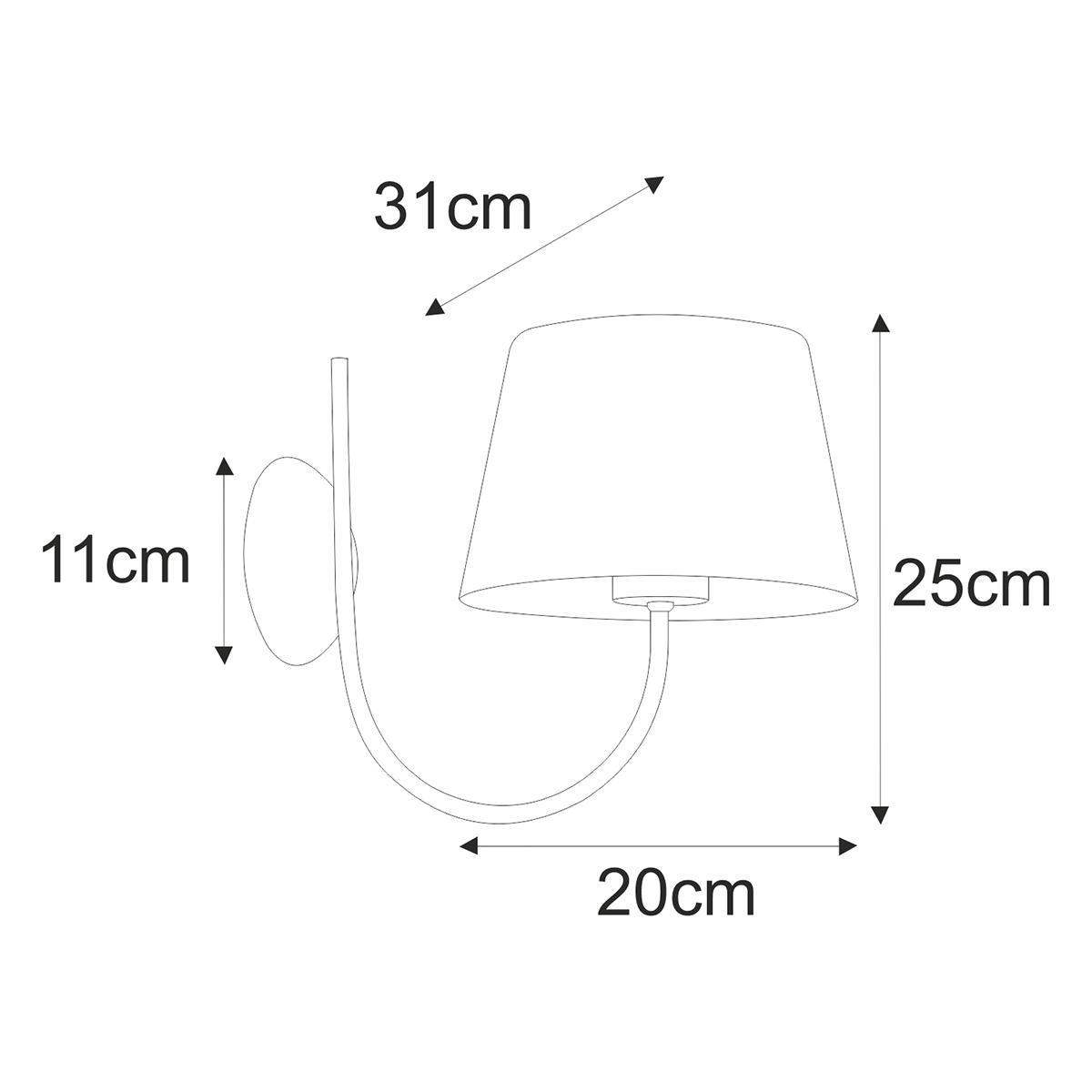 Kinkiet K-4337 SASTO 20x25x31 cm do salonu lub pokoju czarny/złoty nr. 2