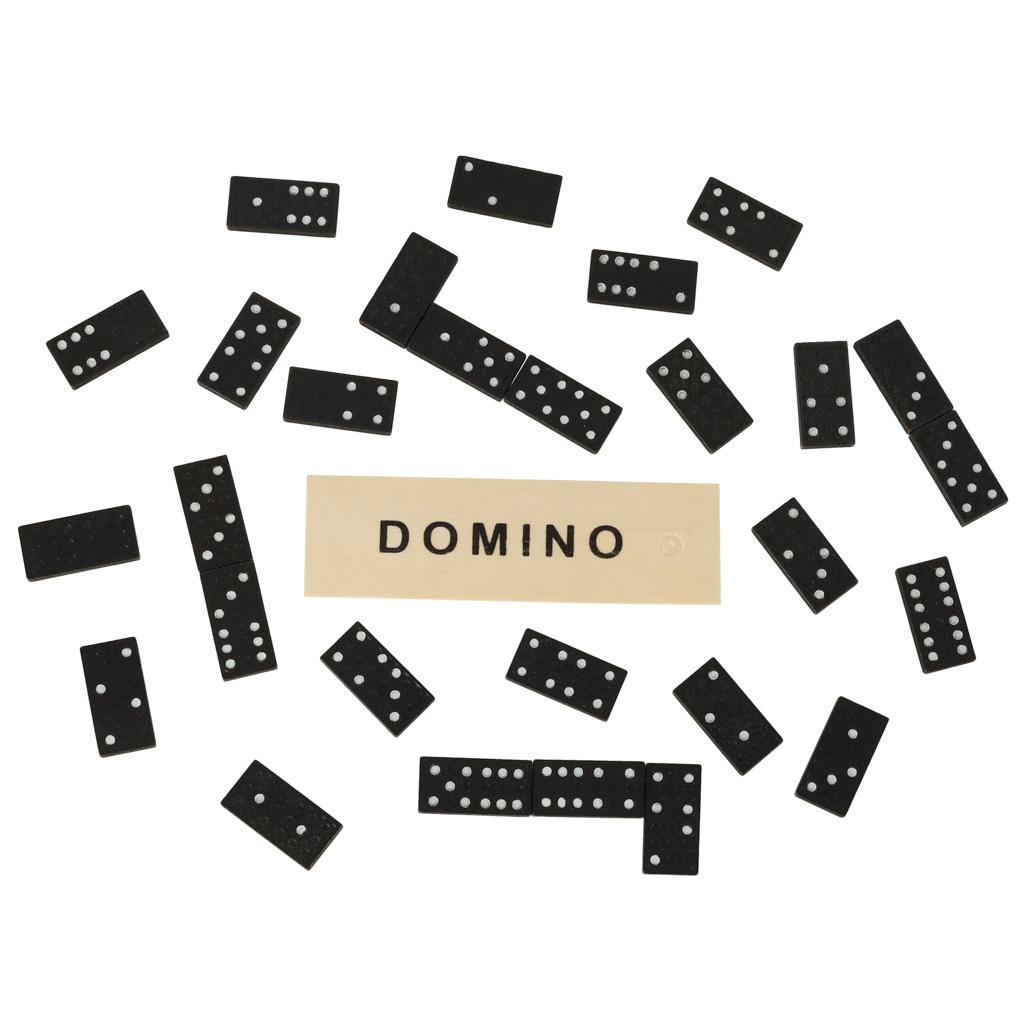 Domino drewniane klocki gra rodzinna + pudełko zabawka dla dziecka nr. 6