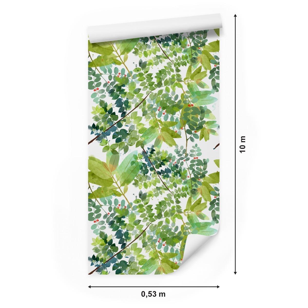 Tapeta, Kompozycja Leśna, Liście, Dekoracja do Salonu nr. 2