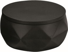 Kleine Wolke Crackle Jar Pojemnik łazienkowy czarny mat, kompozyt  10,5 cm x 6 cm