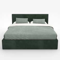 Łóżko tapicerowane do sypialni basic 120x200x88 cm podwójne z pojemnikiem butelkowa zieleń - Miniaturka zdjęcia nr 11