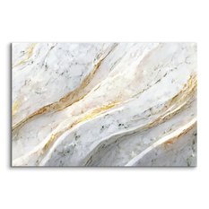 Duży Obraz Do Salonu Biały Marmur Styl Glamour Abstrakcja 120x80cm - Miniaturka zdjęcia nr 2