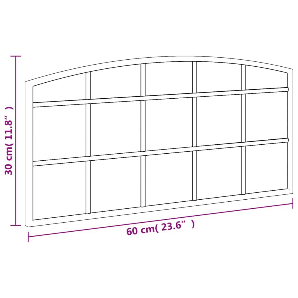 Lustro 60x30 cm ścienne zakończone łukiem żelazo czarne nr. 7