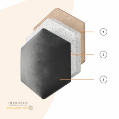 Panele tapicerowane 35x40 hexagon magic velvet miętowy - Miniaturka zdjęcia nr 8