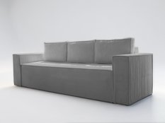 Kanapa rozkładana Verona 248x52x93 cm wersalka z funkcją spania i pojemnikiem bonell sztruks szary do salonu obrazek