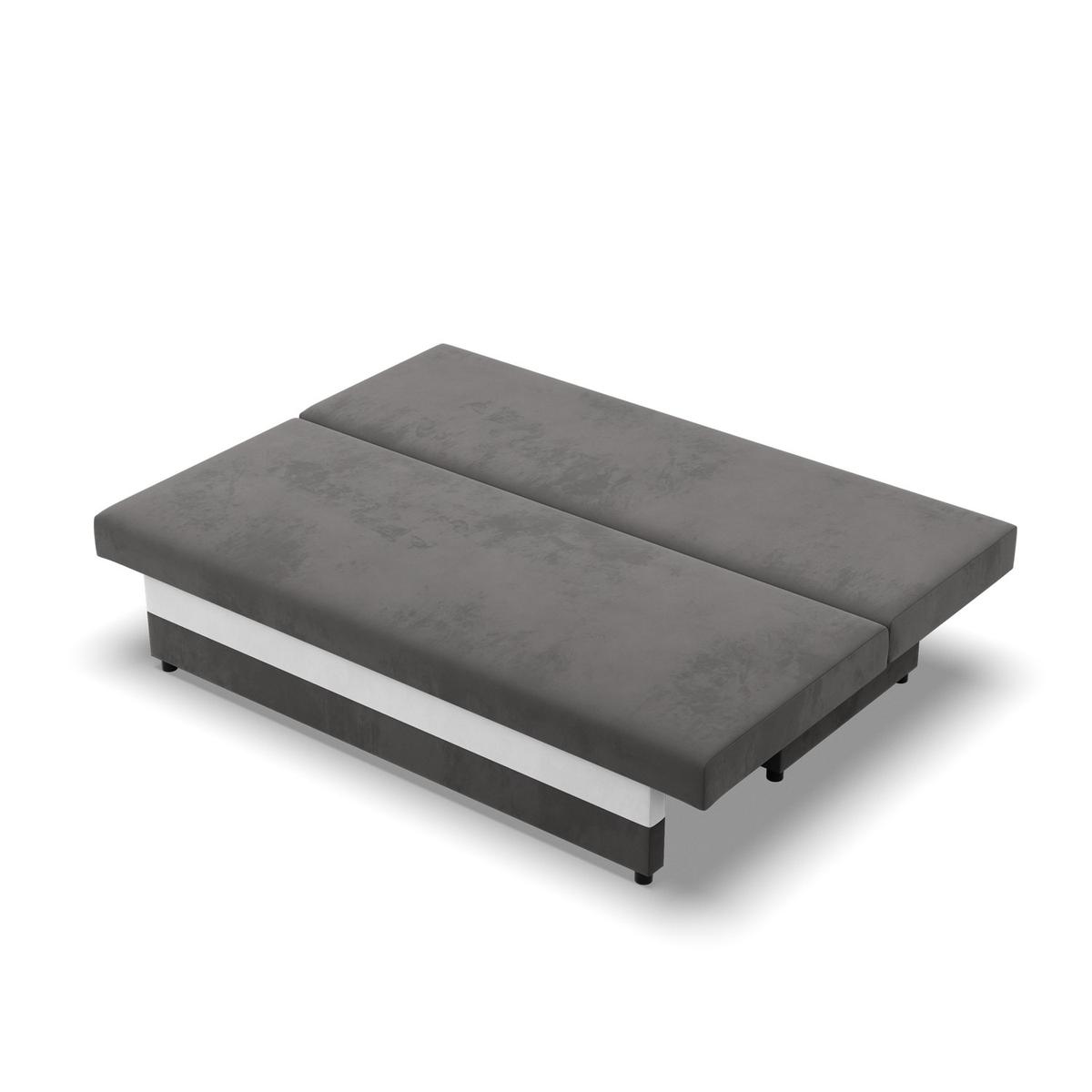 Kanapa 3-osobowa NOLA 191x92x91 cm wygodna sofa rozkładana z pojemnikiem do pokoju do salonu szara biała nr. 3