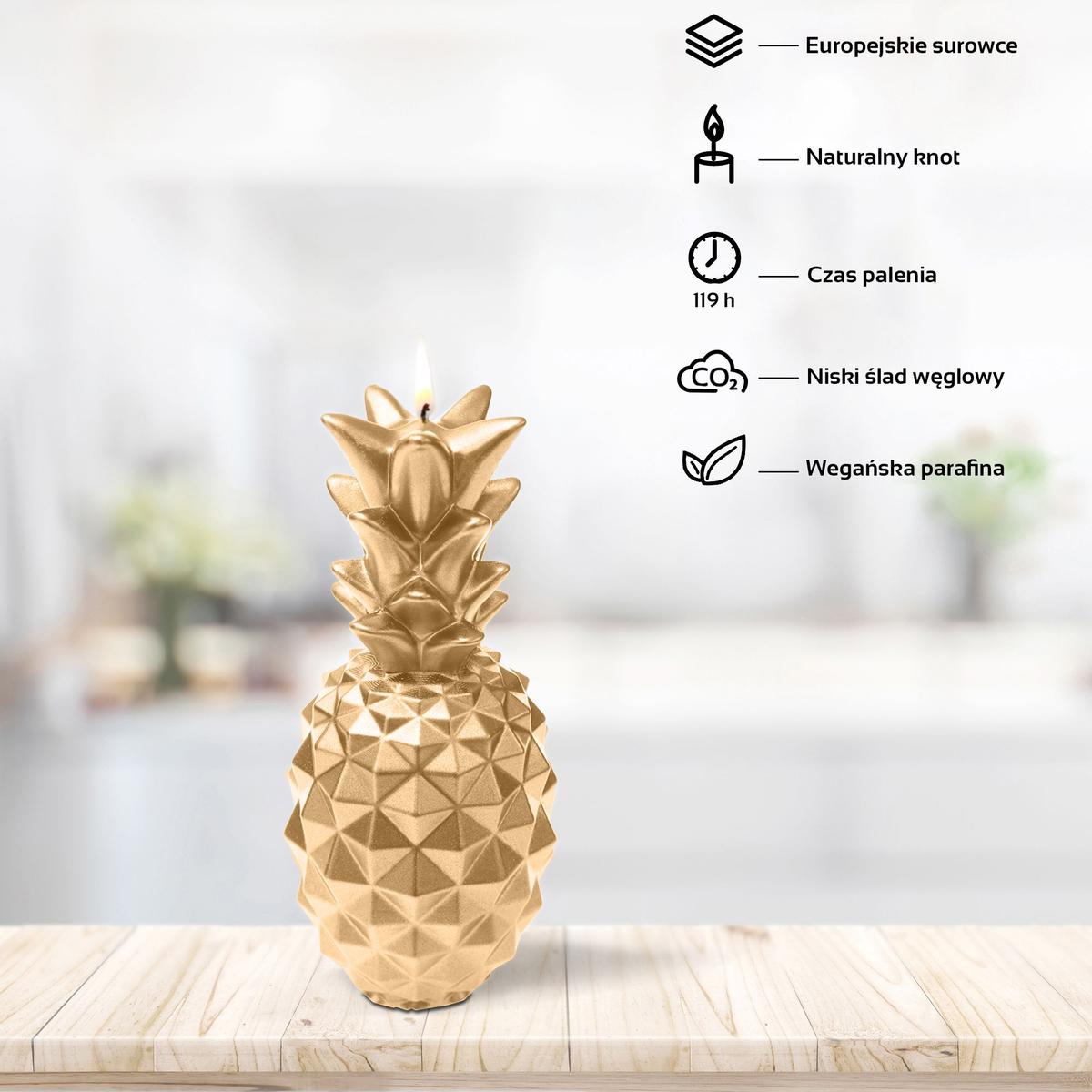 Świeca Pineapple Classic Gold Big nr. 4