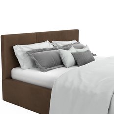 Łóżko tapicerowane do sypialni basic 120x200x88 cm łózko podwójne z pojemnikiem brązowe - Miniaturka zdjęcia nr 12