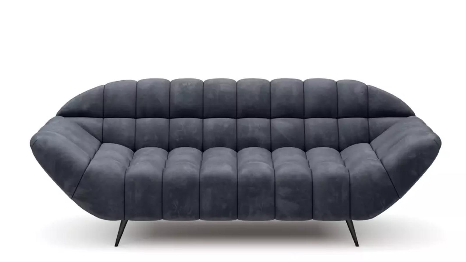 Sofa GAPPA 200x94x82 cm nowoczesna kanapa pikowana wersal ciemnoniebieski do salonu