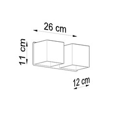 Kinkiet QUAD 2 czarny 11x12x26cm nowoczesny G9 do salonu - Miniaturka zdjęcia nr 5