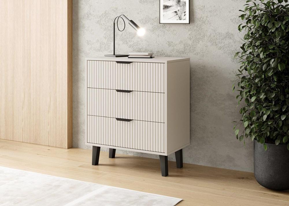 Komoda Scandi 81,5x70x39 cm do sypialni salonu slim kaszmir beż nr. 2