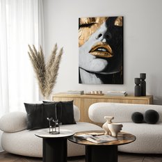 Obraz Do Sypialni Na Płótnie Portret Kobiety Abstrakcja Styl Glamour 80x120cm - Miniaturka zdjęcia nr 4