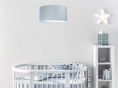 Lampa wisząca 40cm niebieska pikowana JASMIN BEBE do salonu sypialni pokoju dziecka - Miniaturka zdjęcia nr 8