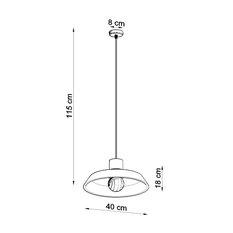 Lampa wisząca AFRA 115x40x40cm nowoczesna E27 do salonu - Miniaturka zdjęcia nr 4