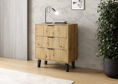 Komoda Scandi 81,5x70x39 cm do salonu sypialni slim dąb artisan - Miniaturka zdjęcia nr 2
