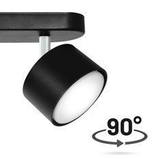 Lampa sufitowa punktowa LED Heckermann 8795316A Czarna 3x głowica + 3x Żarówka LED HGX53 7W Neutral - Miniaturka zdjęcia nr 4