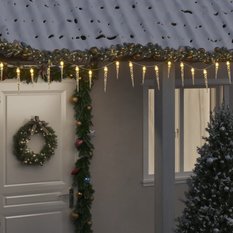 Lampki świąteczne w kształcie sopli, 100 LED, ciepła biel, 10 m - Miniaturka zdjęcia nr 4