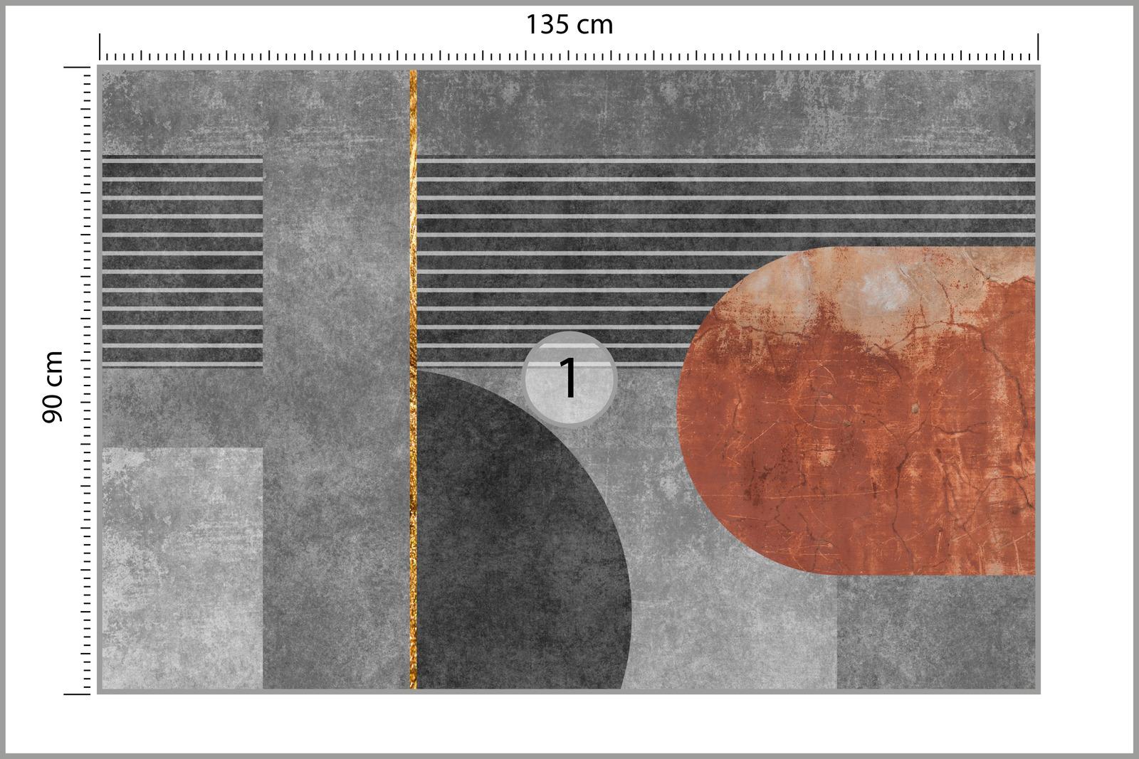 Fototapeta Do Jadalni Wzór Geometryczny BETON Mural Abstrakcja Dekoracja Nowoczesna nr. 2