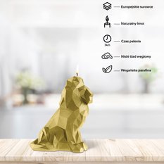 Świeca Lion Low-Poly Classic Gold - Miniaturka zdjęcia nr 2