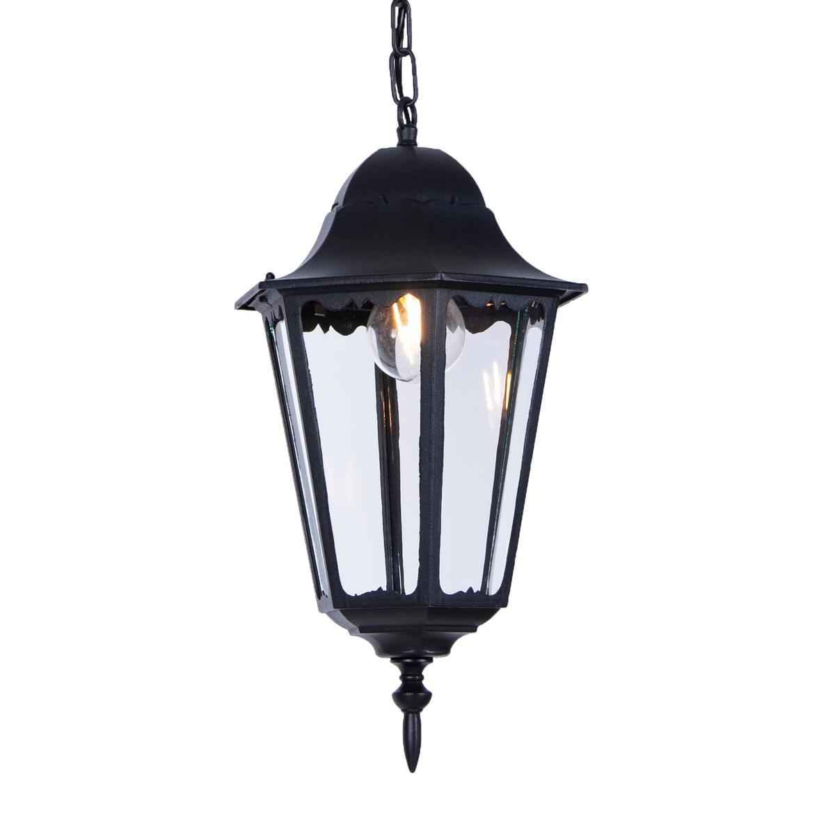 Lampa ogrodowa wisząca K-5006H LOZANA 22x92x40 cm do ogrodu czarny