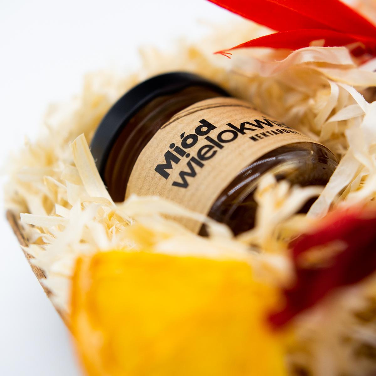 Zestaw prezentowy 15x22x6 cm na prezent w zestawie konfitura miód idealny upominek nr. 4