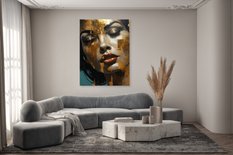 Obraz Nowoczesny PORTRET Kobiety Usta Styl Glamour Do Sypialni 80x120cm - Miniaturka zdjęcia nr 7