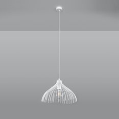 Lampa wisząca UMB biały 125x40x40cm nowoczesna E27 do salonu - Miniaturka zdjęcia nr 2