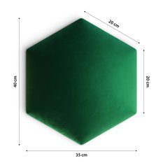 Panele tapicerowane 35x40 hexagon magic velvet butelkowa zieleń - Miniaturka zdjęcia nr 4