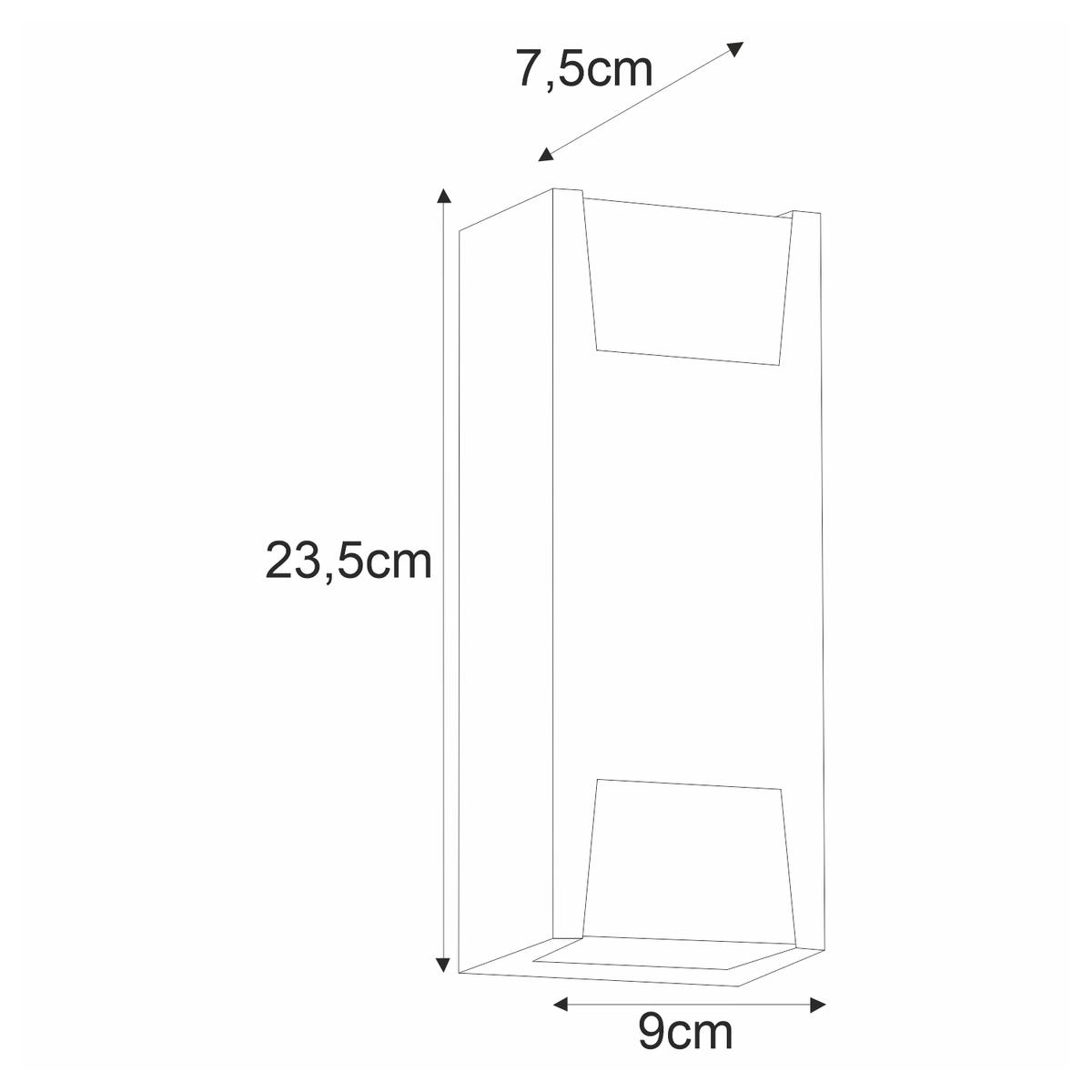 Kinkiet K-8145 SLOT 9x23.5x23.5 cm do ogrodu czarny/biały nr. 3