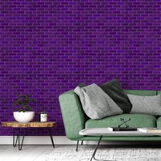 Tapeta W Rolce Fioletowe CEGŁY Nowoczesny Mur 3D  - Miniaturka zdjęcia nr 7