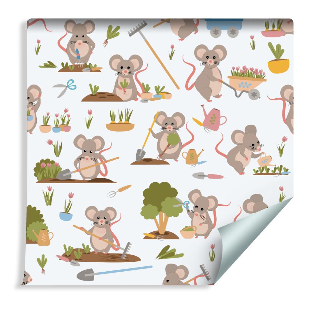 Tapeta MYSZKI w Ogrodzie Zwierzątka Rośliny Natura 53x1000  nr. 3