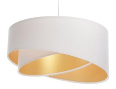 Lampa 45 cm do sypialni salonu wisząca asymetryczna biało-złota kremowy - Miniaturka zdjęcia nr 1