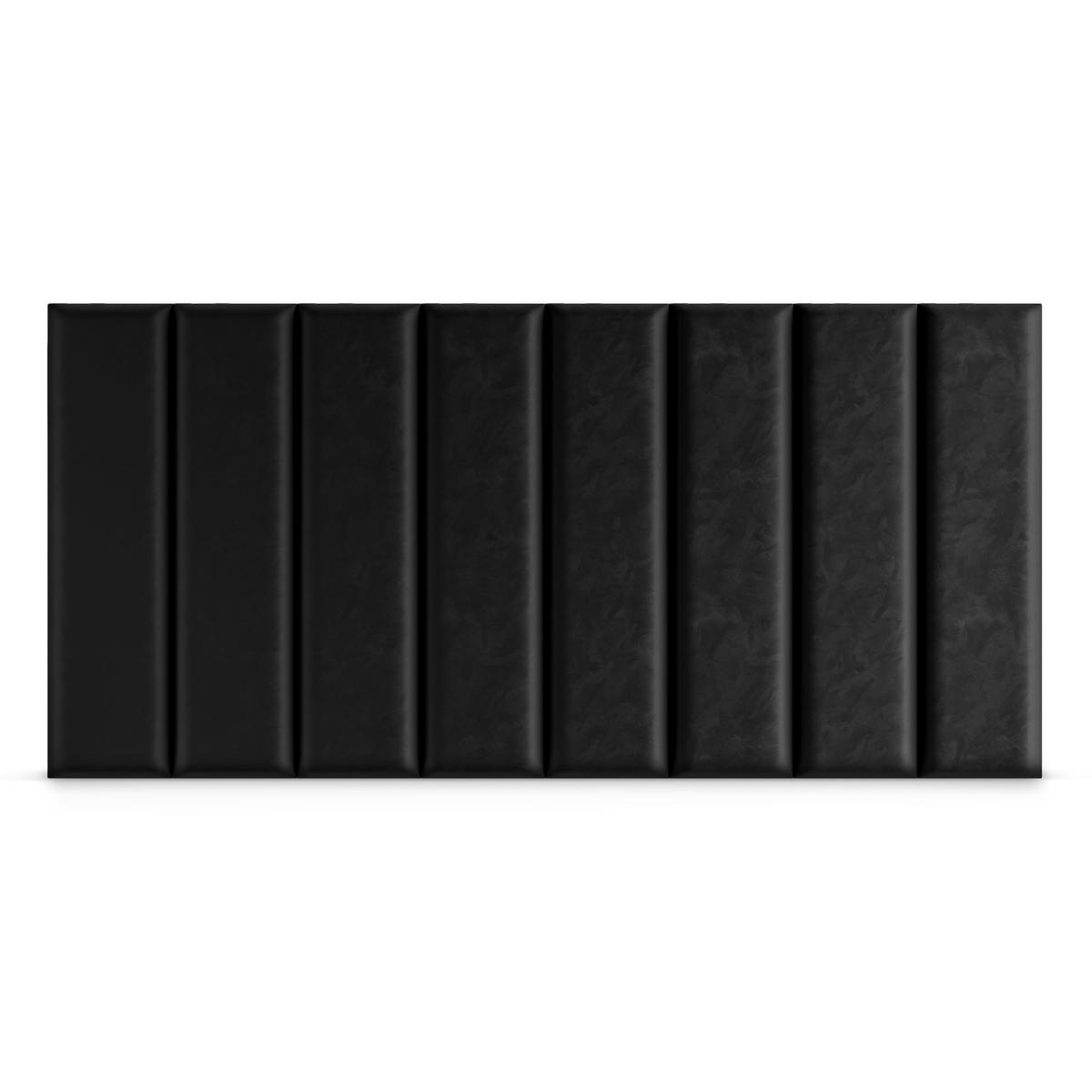 Panele tapicerowane 80x20 cm na ścianę prostokąt czarny nr. 4