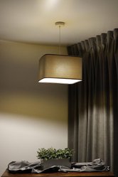 Lampa wisząca Kwadro 40cm szara do salonu  - Miniaturka zdjęcia nr 6