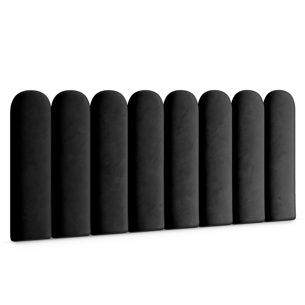 Panele tapicerowane 30x60 cm na ścianę płotek czarny
