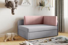 Łóżko dziecięce BETTY 107x64x170 cm rozkładana z funkcją spania i pojemnikiem do pokoju dziecięcego POSO szara-róż - Miniaturka zdjęcia nr 5