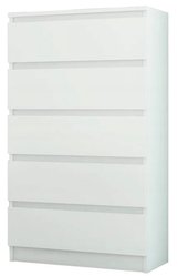 Komoda MODERN 121x70 cm biała z szufladami do biura sypialni lub salonu
