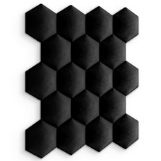 Panele tapicerowane 35x40 cm na ścianę hexagon czarny - Miniaturka zdjęcia nr 4
