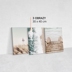 Obrazy Do Salonu LATARNIA Morze Plaża Fale 90x40cm - Miniaturka zdjęcia nr 2