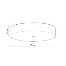 Plafon SKALA 80 biały 20x80x80cm E27 nowoczesna lampa do salonu - Miniaturka zdjęcia nr 4